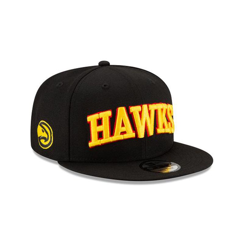 NBA Atlanta Hawks Statement Edition 9Fifty Snapback (NBZ8809) - Black New Era Caps